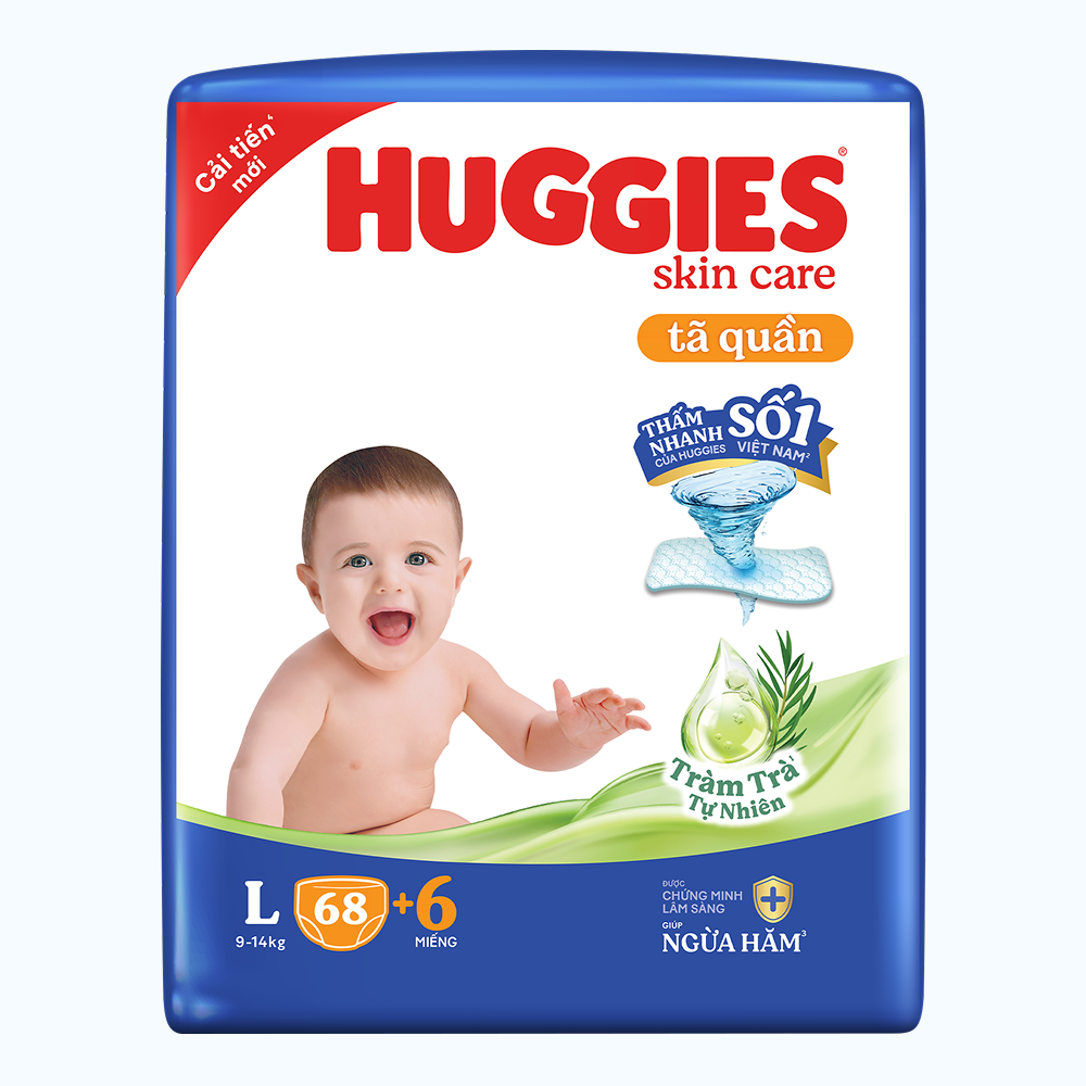 Huggies Skincare Tã Quần Size L 68 Miếng