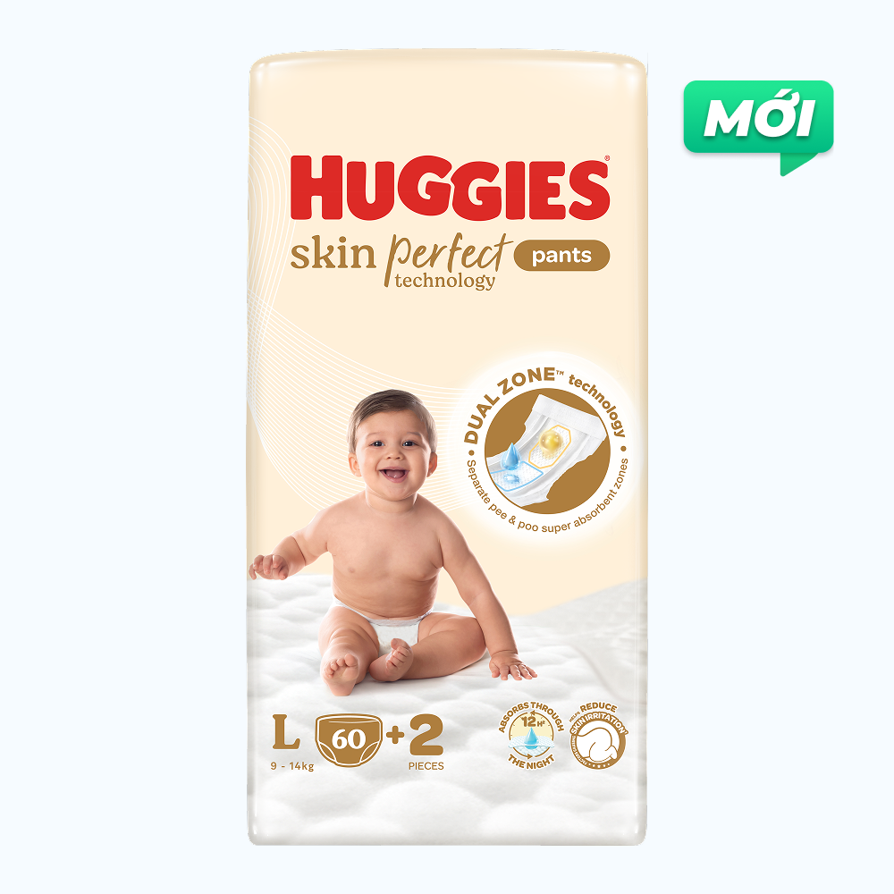 Huggies Skin Perfect Tã Quần Size L 60 Miếng