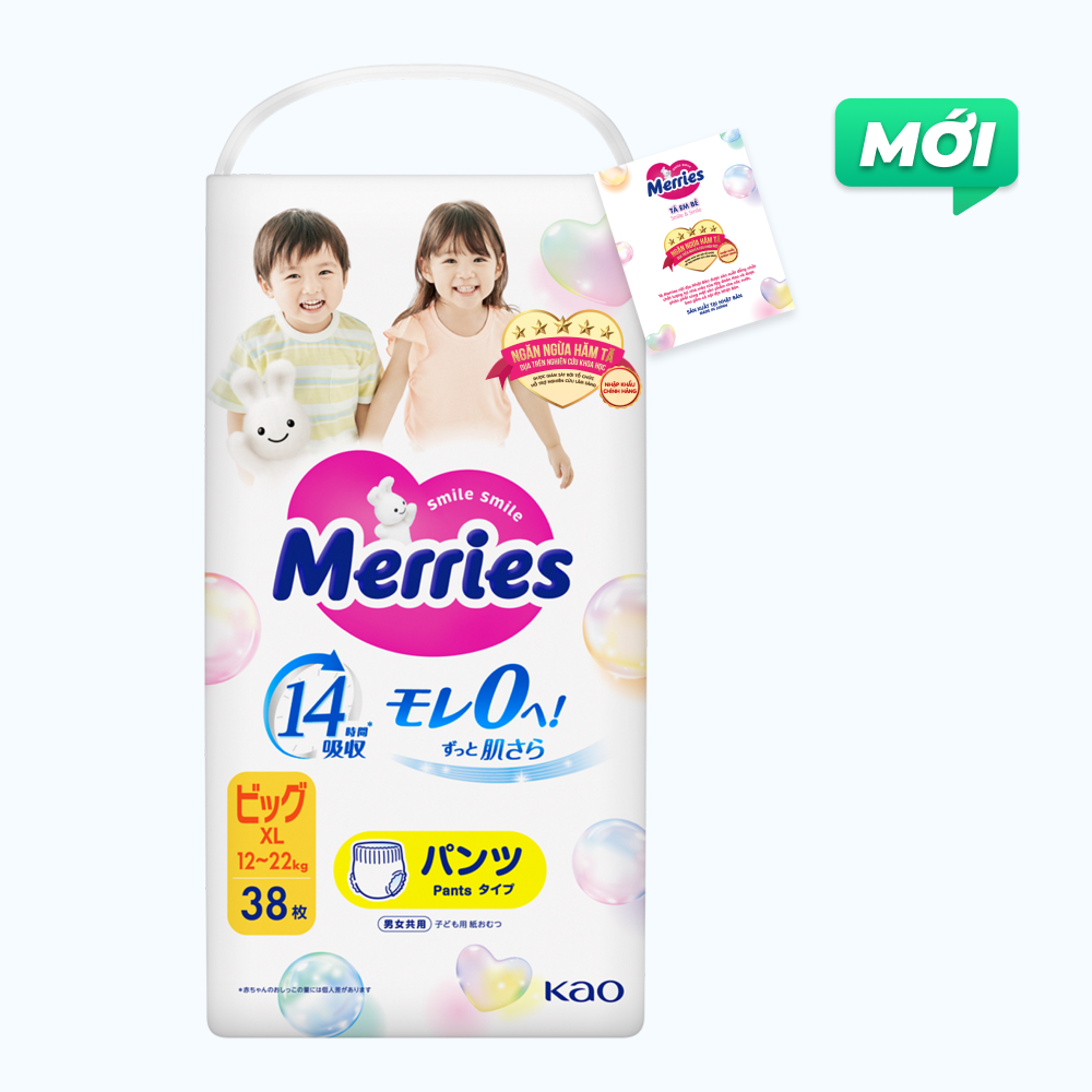 Merries Tã Quần Size XL 38 miếng