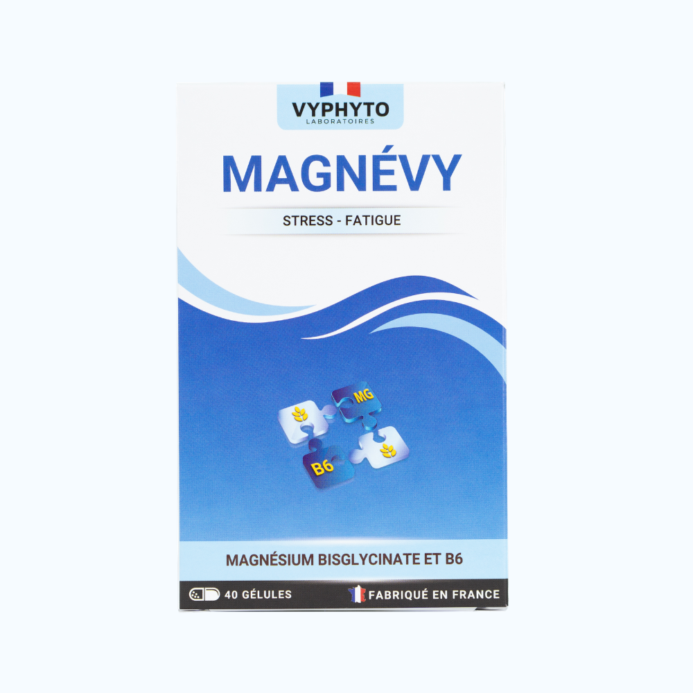 VYPHYTO MAGNEVY Bổ Sung Magnesium Bisglycinate Và B6 (Hộp 40 Viên)