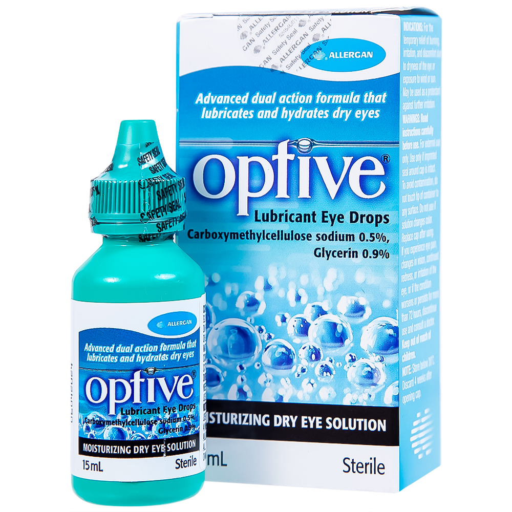 Thuốc nhỏ mắt Optive giảm tình trạng khô mắt, kích ứng do tiếp xúc (chai 15ml)