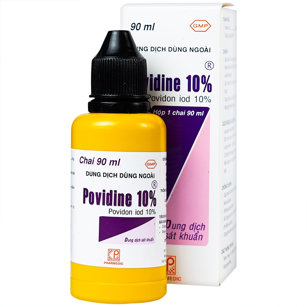 Dung dịch sát khuẩn Povidine 10% (90ml) sát khuẩn da và niêm mạc
