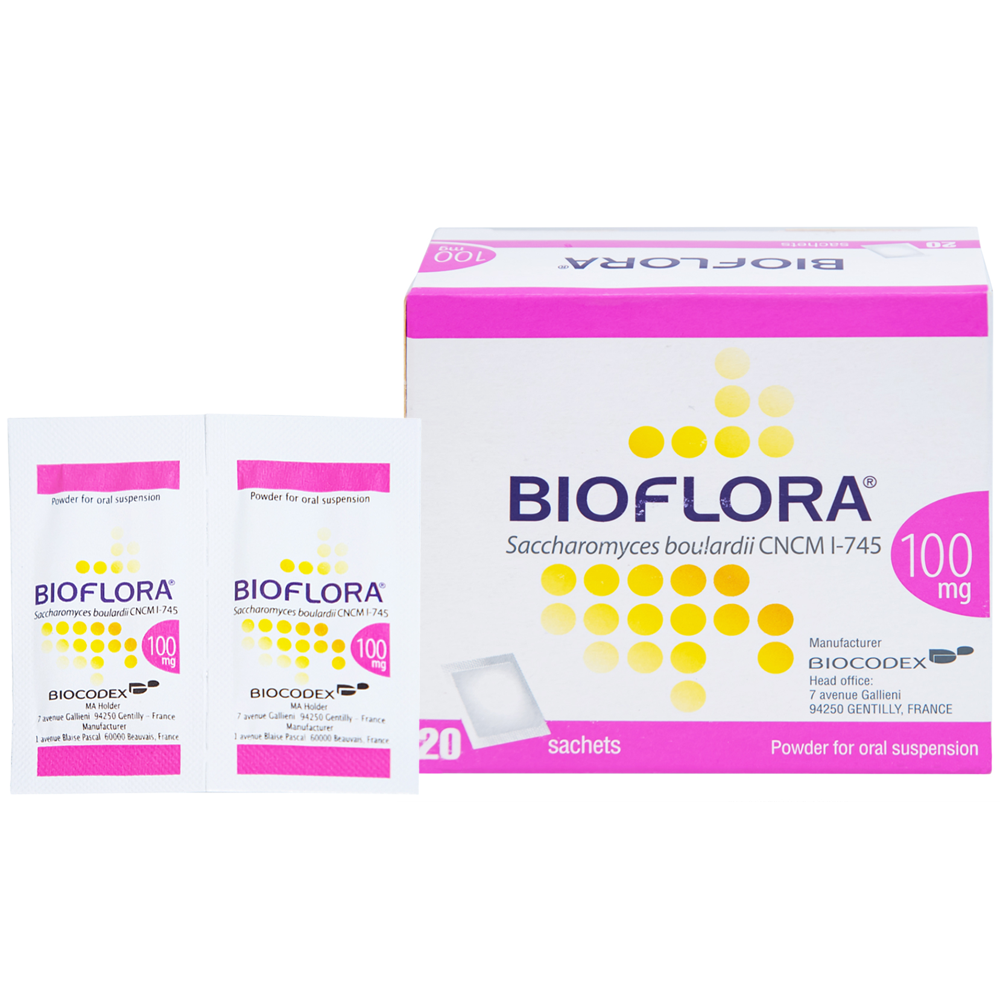 Bột pha uống Bioflora 100mg điều trị tiêu chảy cấp (hộp 20 gói)