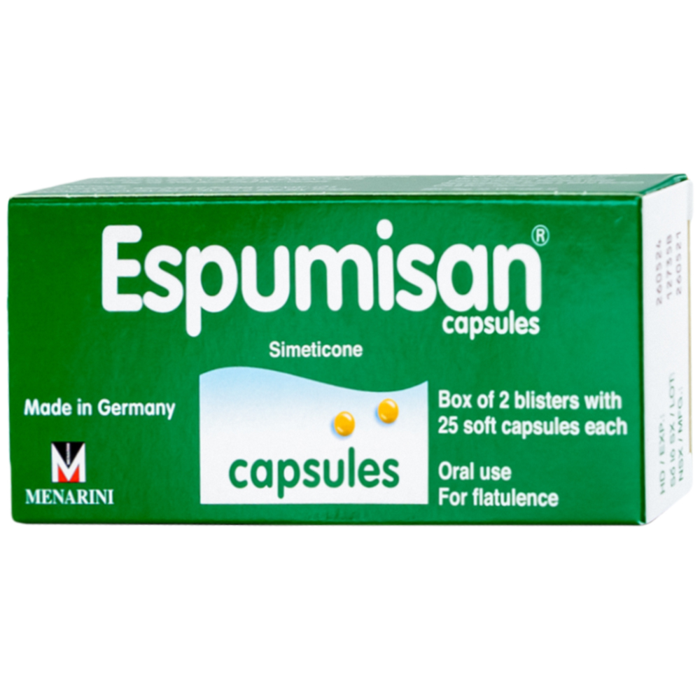Thuốc Espumisan điều trị các triệu chứng đầy hơi, chướng bụng