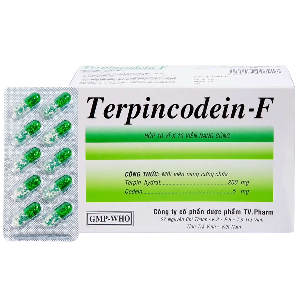 Terpincodein - F (10 vỉ x 10 viên/hộp)