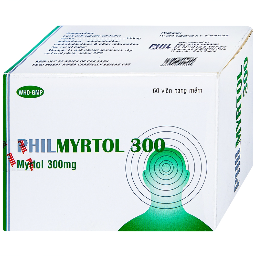 Thuốc Myrtol 300mg ức chế miễn dịch (6 vỉ x 10 viên)