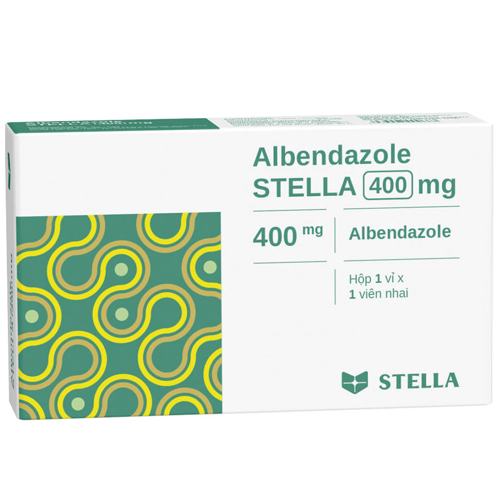Viên nhai Azoltel 400mg điều trị nhiễm giun, sán (1 vỉ x 1 viên)