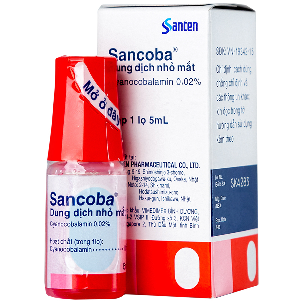 Thuốc nhỏ mắt Sancoba 0.02% (Chai 5ml) điều tiết chứng mỏi mắt