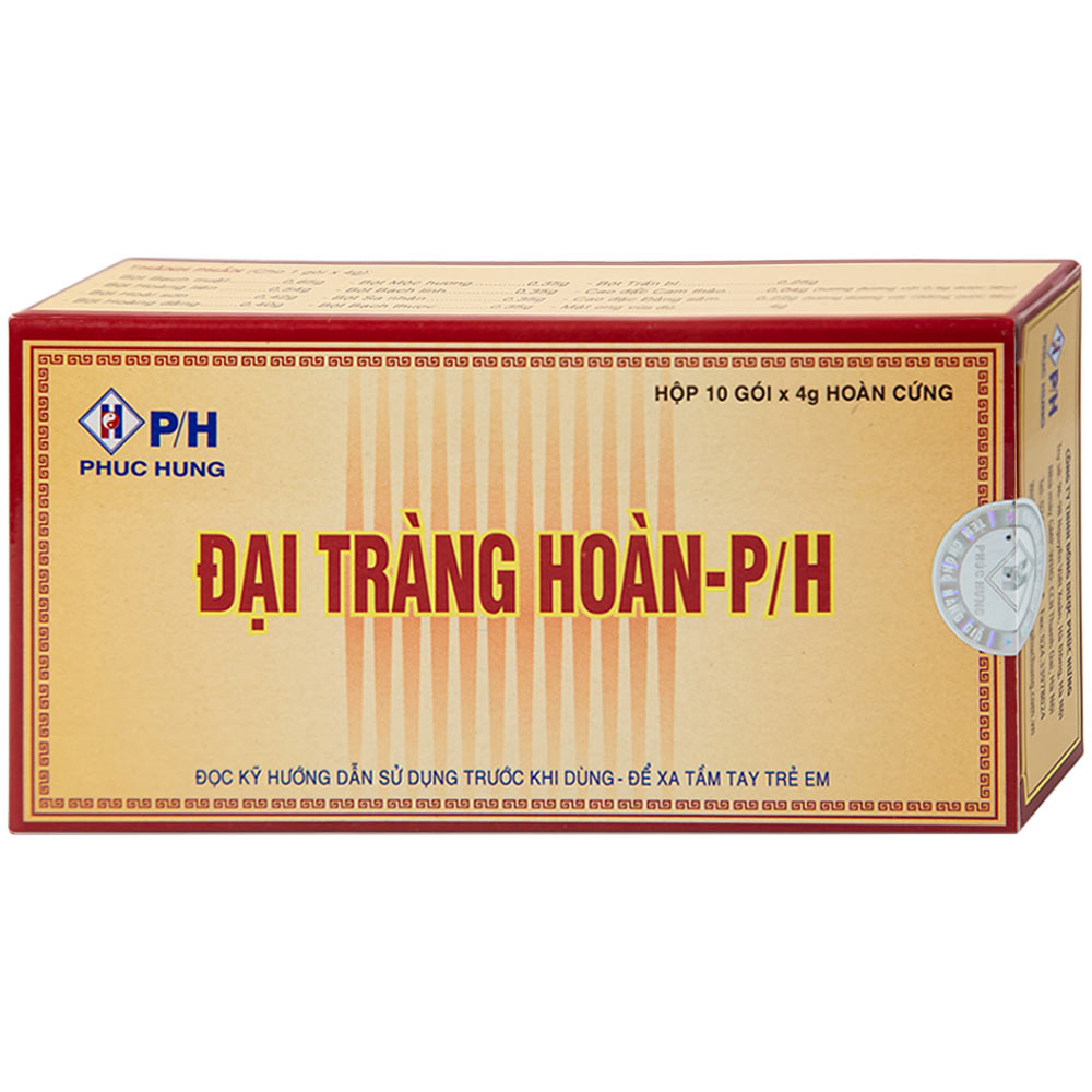 Hoàn cứng Đại Tràng Hoàn PH trị đại tràng mạn tính, tiêu chảy, đầy hơi (10 gói x 4g)