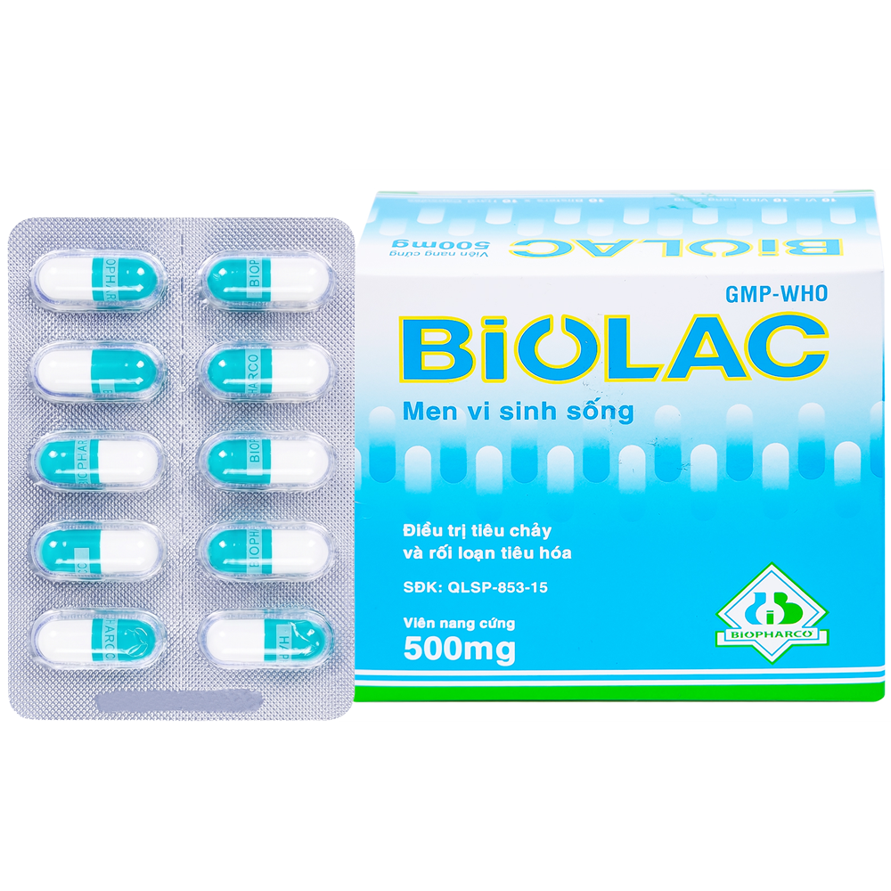 Thuốc Biolac trị tiêu chảy, táo bón và rối loạn tiêu hoá (10 vỉ x 10 viên)