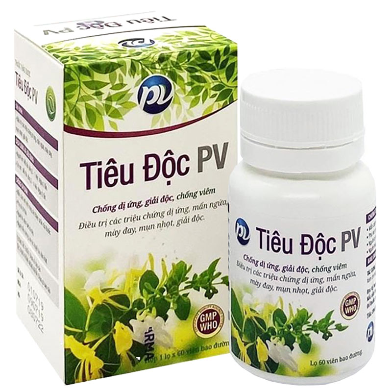 Thuốc bao đường Tiêu Độc PV hạ men gan, tăng cường chức năng gan, bổ gan (hộp 60 viên)