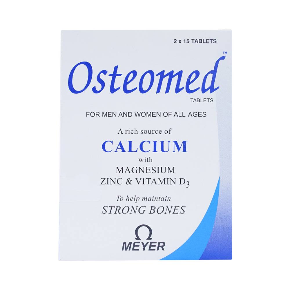 Thuốc Osteomed Meyer bổ sung calci, magne, kẽm, vitamin D3 và khoáng chất (2 vỉ x 15 viên)