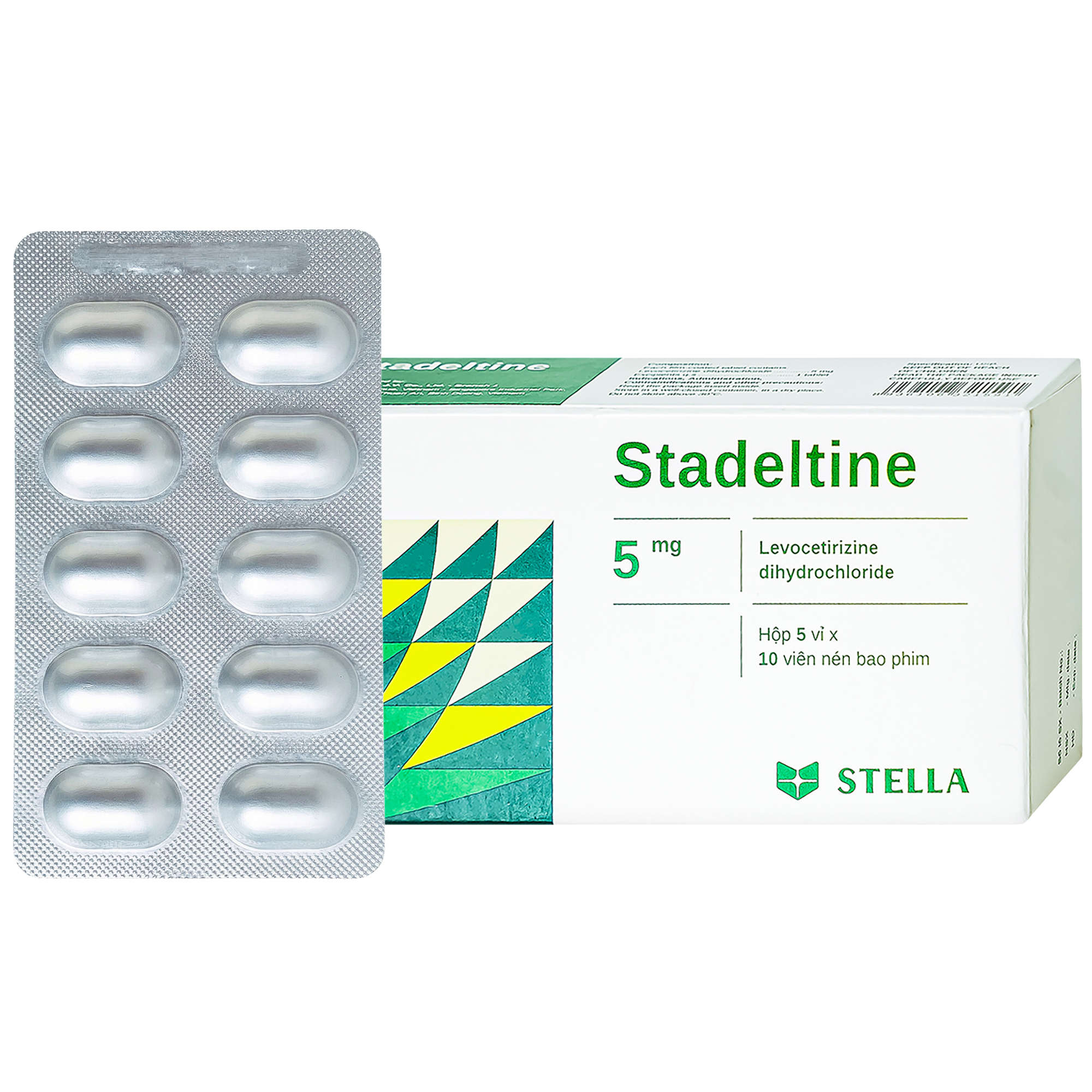 Thuốc Stadeltine Stella 5mg điều trị viêm mũi dị ứng (5 vỉ x 10 viên)
