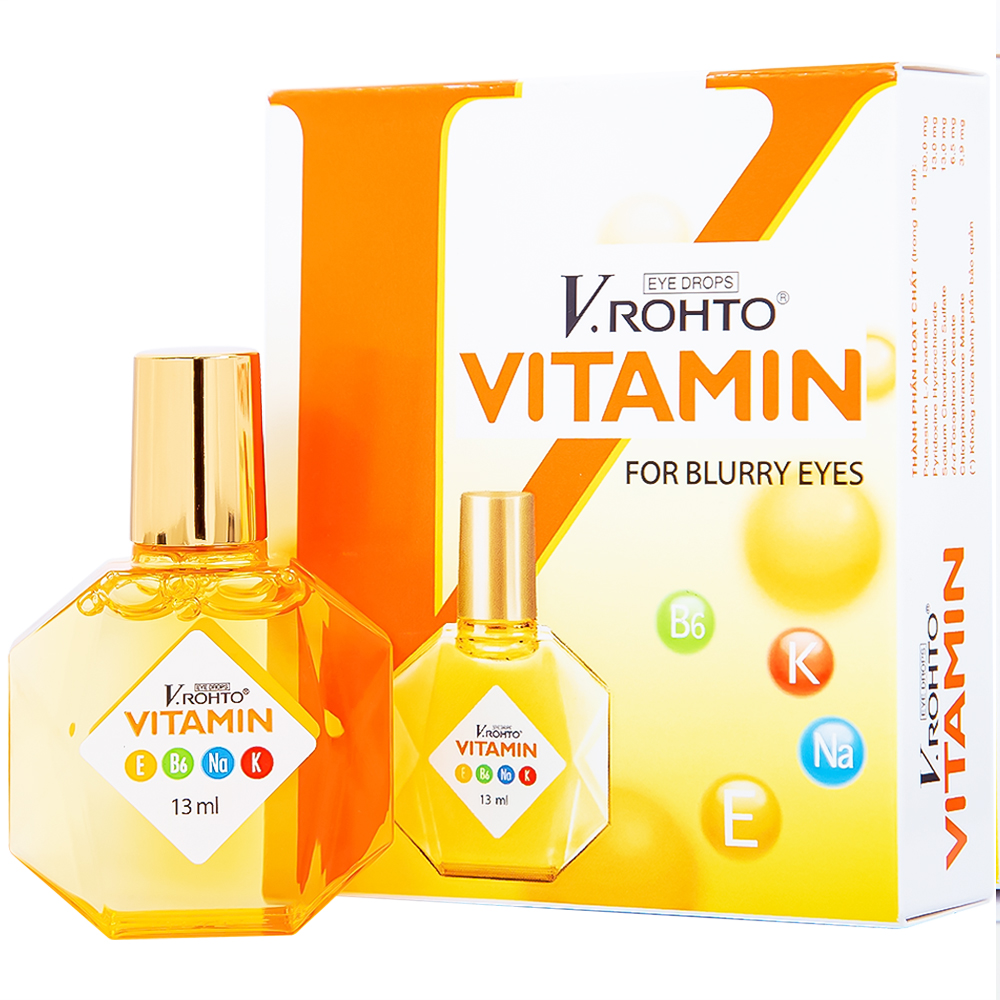 Thuốc nhỏ mắt V.Rohto Vitamin cải thiện thị lực, trình trạng mỏi mắt (Lọ 13ml)