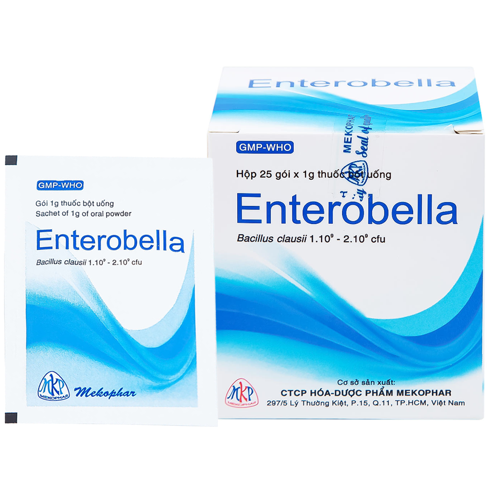 Enterobella 1g trị và phòng ngừa rối loạn tiêu hoá ( 25 Gói )