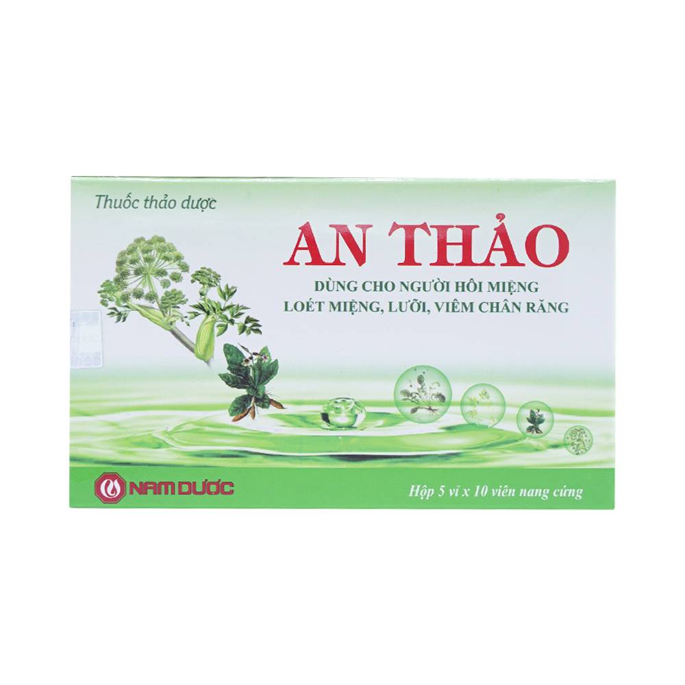 Thuốc An Thảo Ích Nhân dùng cho người hôi, loét miệng, lưỡi, viêm chân răng (5 vỉ x 10 viên)