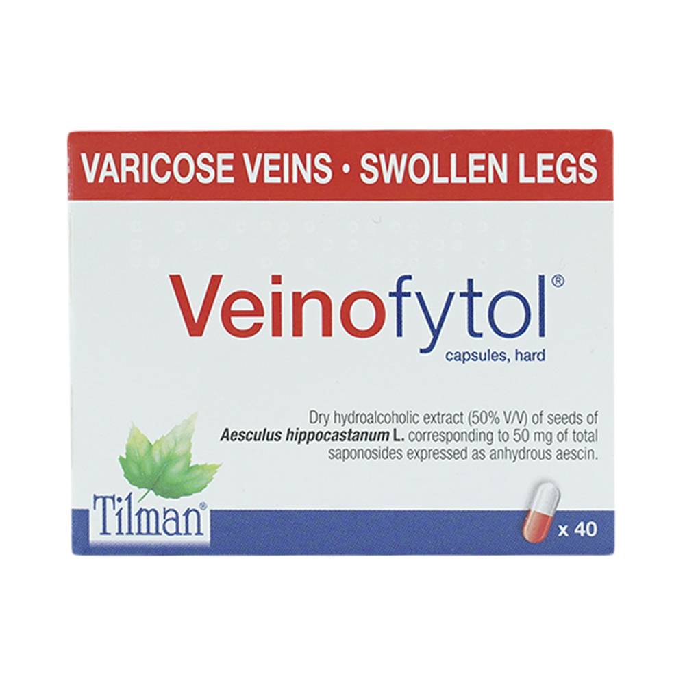 Thuốc Veinofytol 50MG Tilman trị suy tĩnh mạch mãn tính nhẹ (4 vỉ x 10 viên)