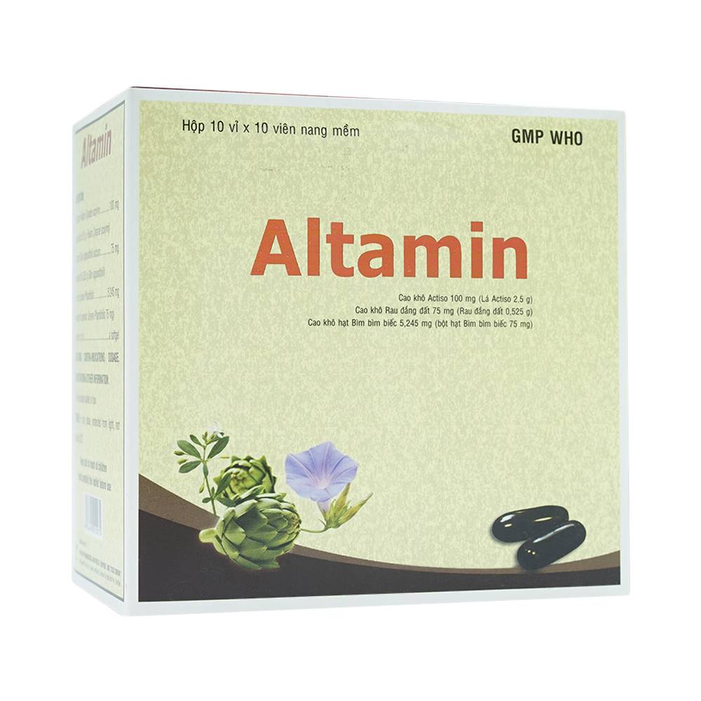 Thuốc Altamin điều trị suy giảm chức năng về gan, mỡ máu (10 vỉ x 10 viên)