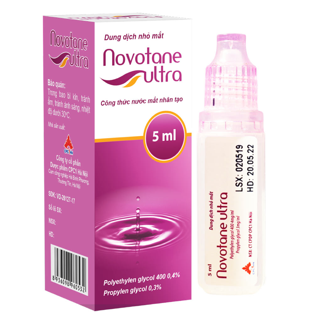 Thuốc Novotane Ultra giảm chứng rát và kích ứng do khô mắt (chai 5ml)