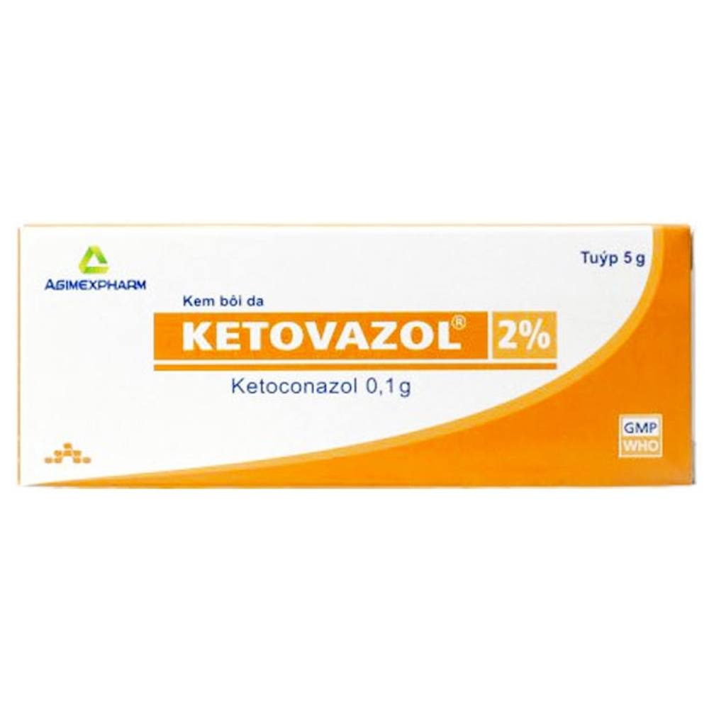 Thuốc dùng ngoài Ketovazol 2% điều trị nhiễm nấm ngoài da (tuýp 5g)