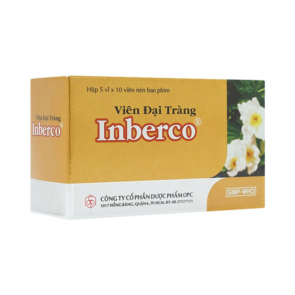 Viên đại tràng Inberco OPC trị tiêu chảy, viêm đại tràng, lỵ (5 vỉ x 10 viên)