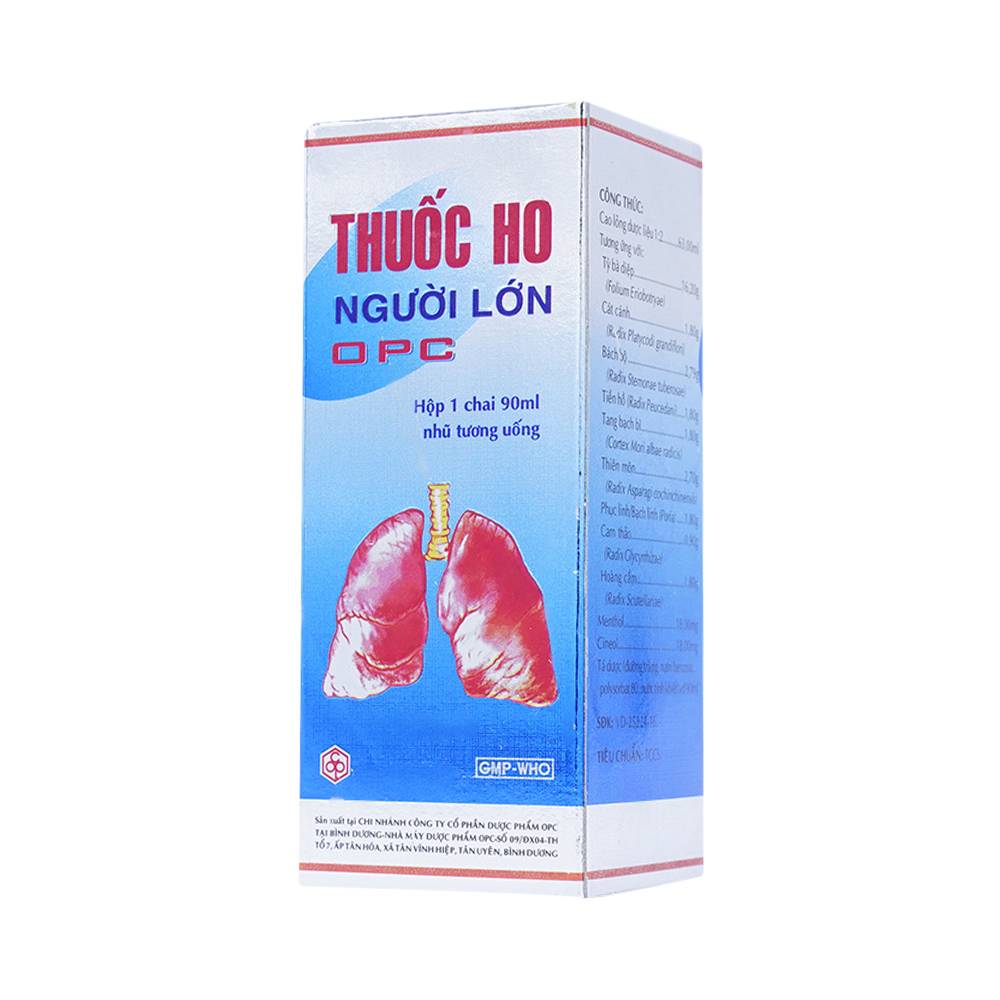 Thuốc ho người lớn OPC hỗ trợ trị ho, đau họng (90ml)