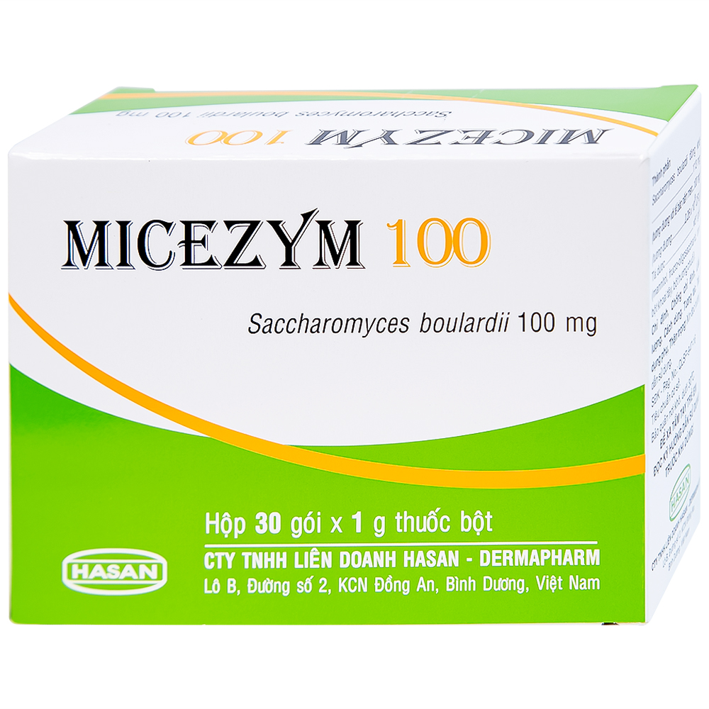 Micezym 100mg hỗ trợ phòng và điều trị tiêu chảy (hộp 30 gói)