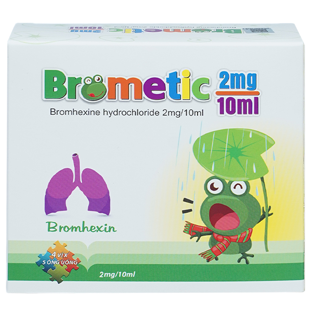 Thuốc Brometic 2mg/10ml giúp tiêu đờm bệnh phế quản (4 vỉ x 5 ống)