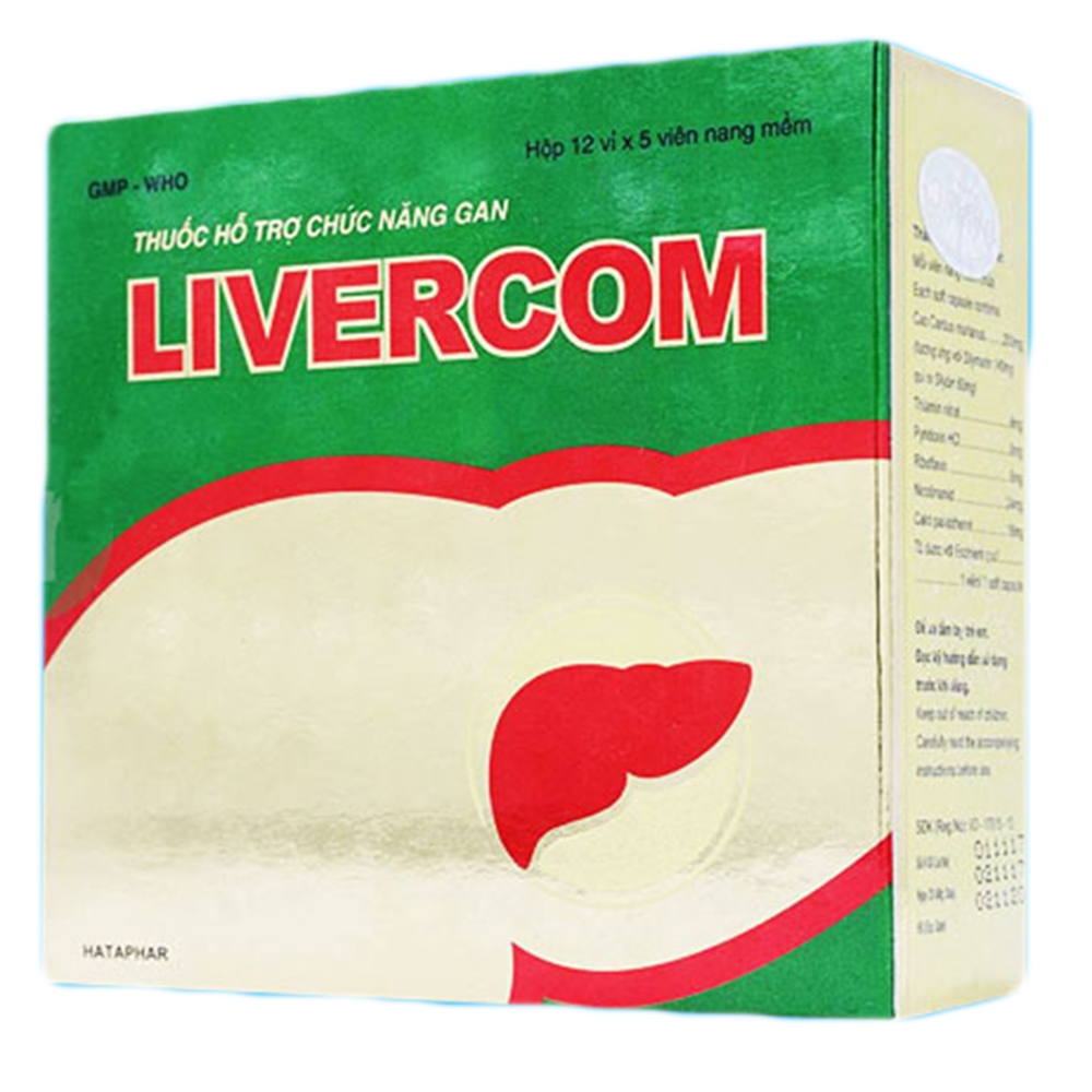 Thuốc Livercom bổ sung vitamin B, cải thiện chức năng gan (12 vỉ x 5 viên)