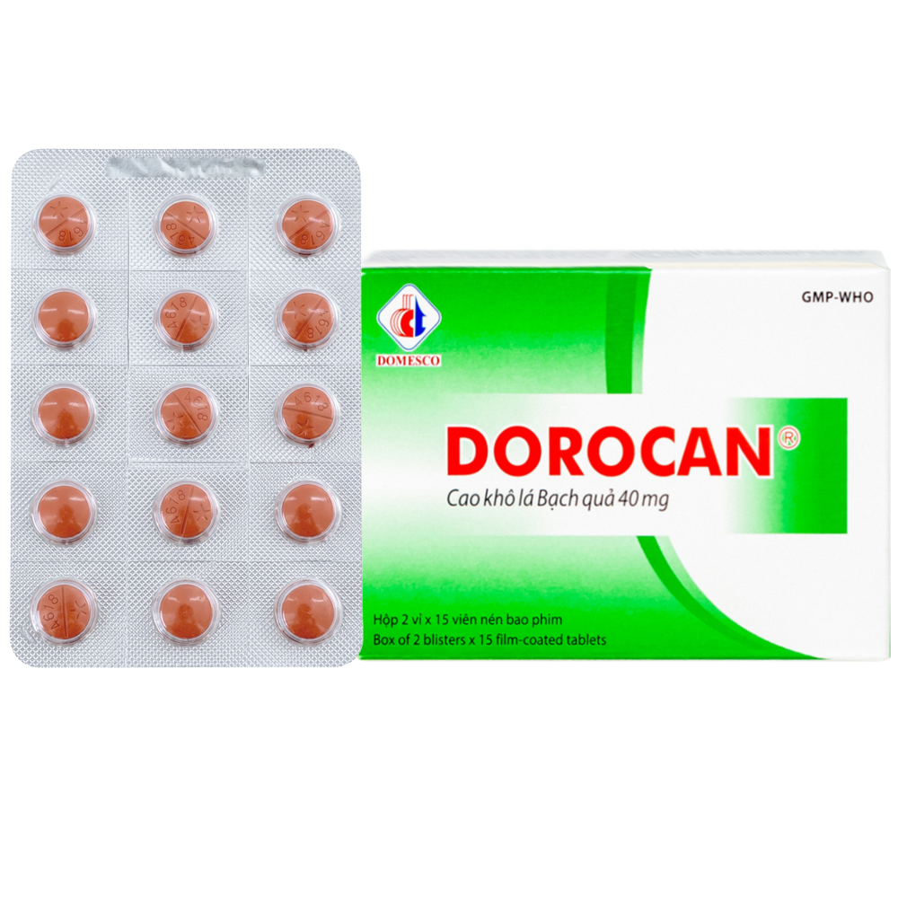 Thuốc Dorocan 40mg Domesco trị rối loạn chú ý và trí nhớ ở người lớn tuổi (2 vỉ x 15 viên)