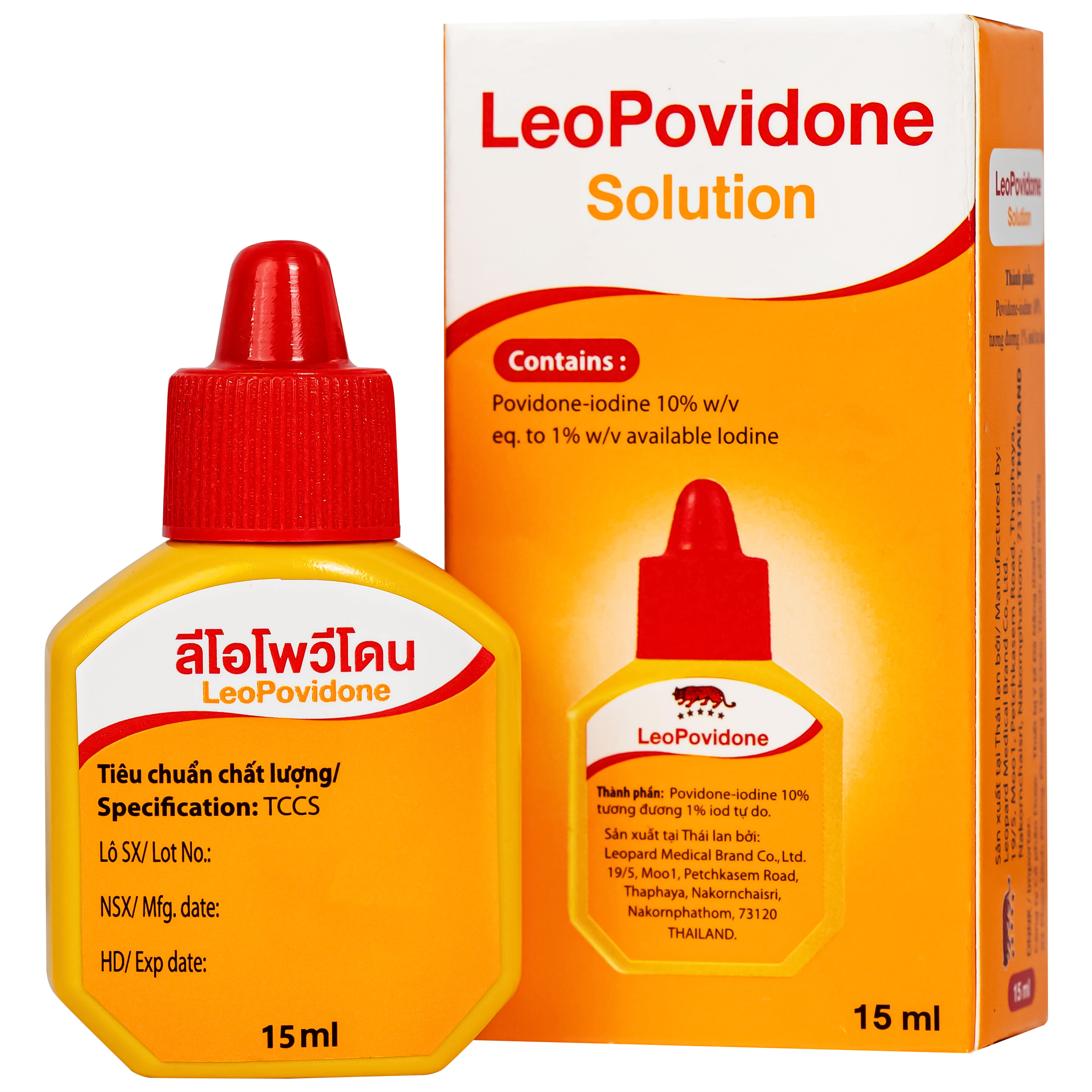 Dung dịch LeoPovidone 10% Leopard sát khuẩn da và niêm mạc (chai 15ml)
