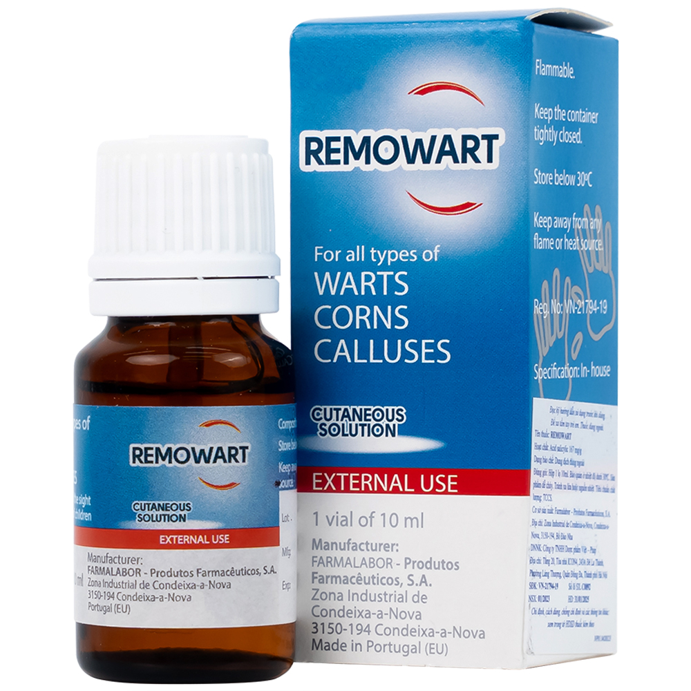 Dung dịch dùng ngoài Remowart Farmalabor trị mụn cóc (chai 10ml)