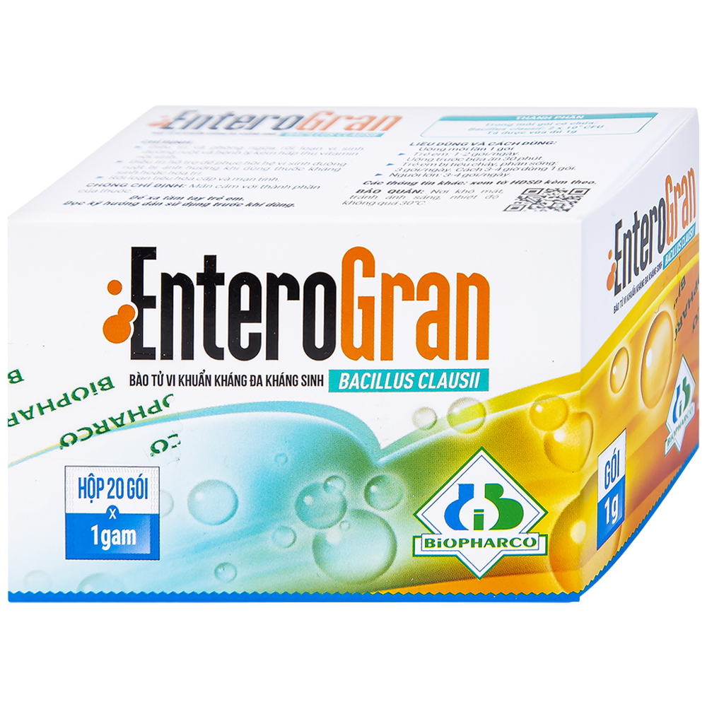 Thuốc bột Enterogran Biopharco điều trị và phòng ngừa rối loạn vi sinh đường ruột (20 gói x 1g)
