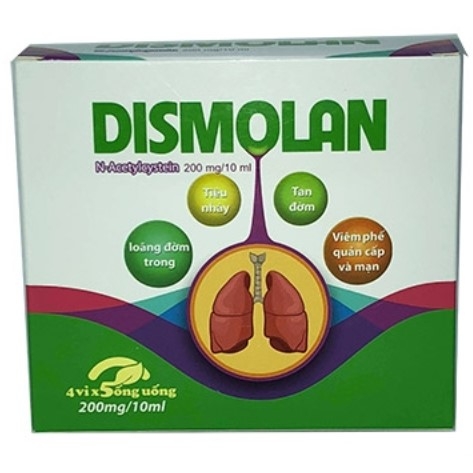 Dismolan 200mg/10ml tiêu nhầy trong bệnh nhầy nhớt (Hộp 20 ống)