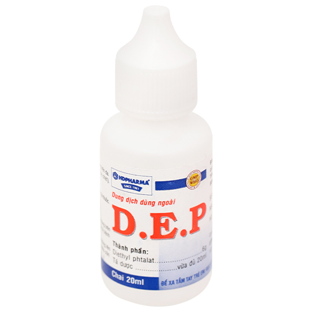 Dung dịch D.E.P 20ml HDpharma điều trị viêm da, ghẻ và ký sinh trùng da