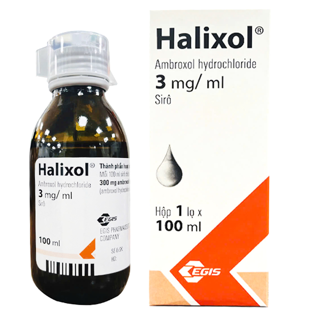 Siro Halixol 15mg/5ml điều trị hen phế quản (chai 100ml)