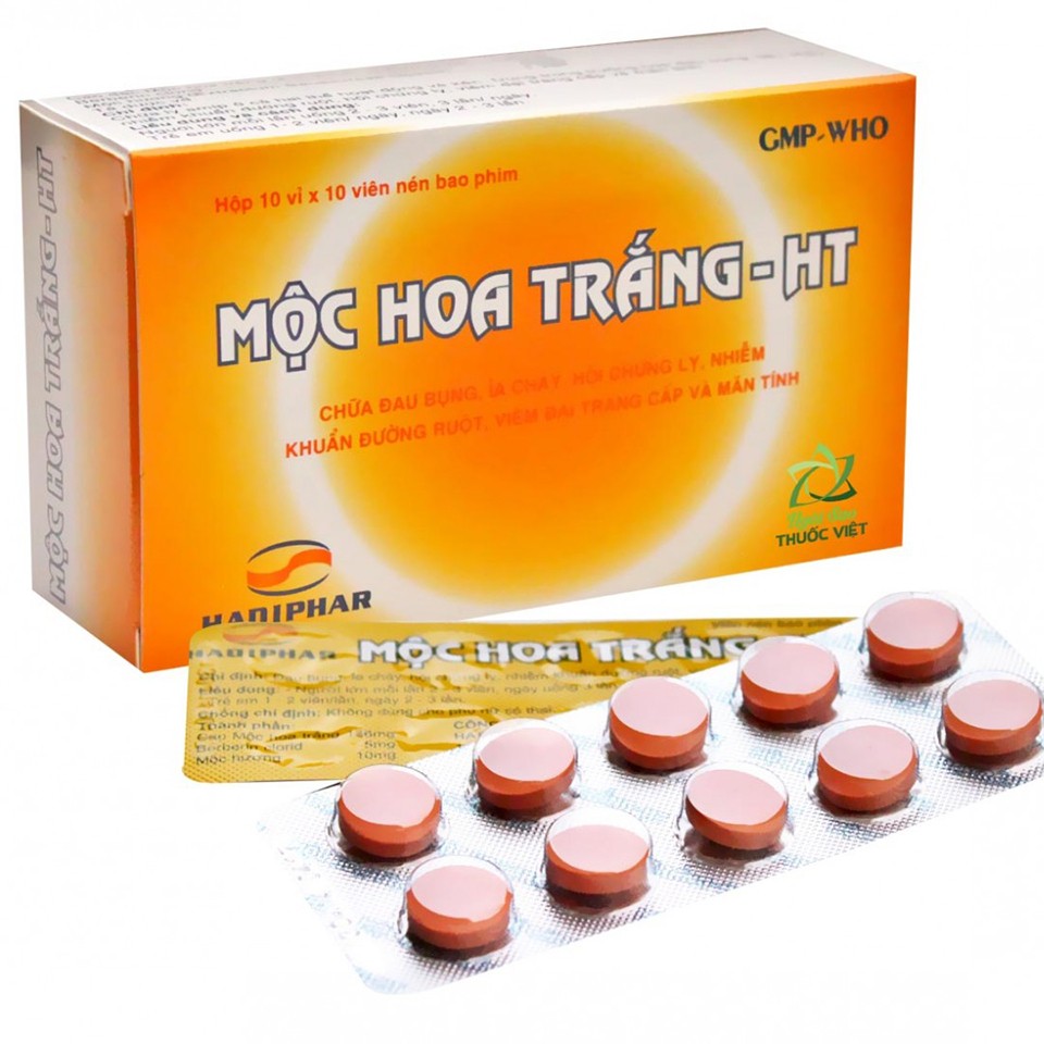 Mộc hoa trắng - HT (Hộp 10 vỉ x 10 viên)