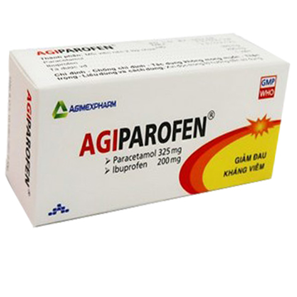 Thuốc Agiparofen 325mg điều trị đau đầu, đau răng (5 vỉ x 10 viên)