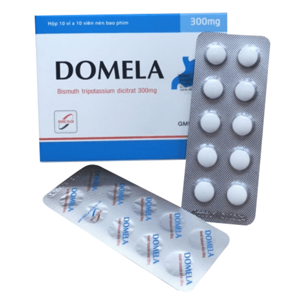 Thuốc Domela 300mg điều trị viêm loét dạ dày và tá tràng (10 vỉ x 10 viên)