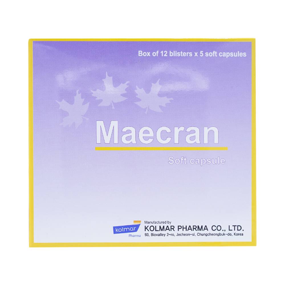 Maecran 5mg bổ sung vitamin, khoáng chất (12 vỉ x 5 viên)
