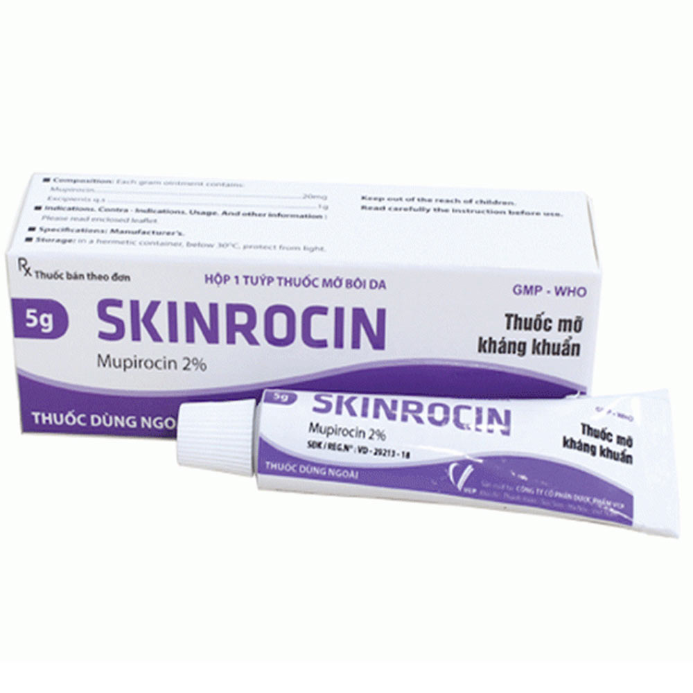 Thuốc Skinrocin điều trị nhiễm khuẩn ngoài da, chốc lở (5g)