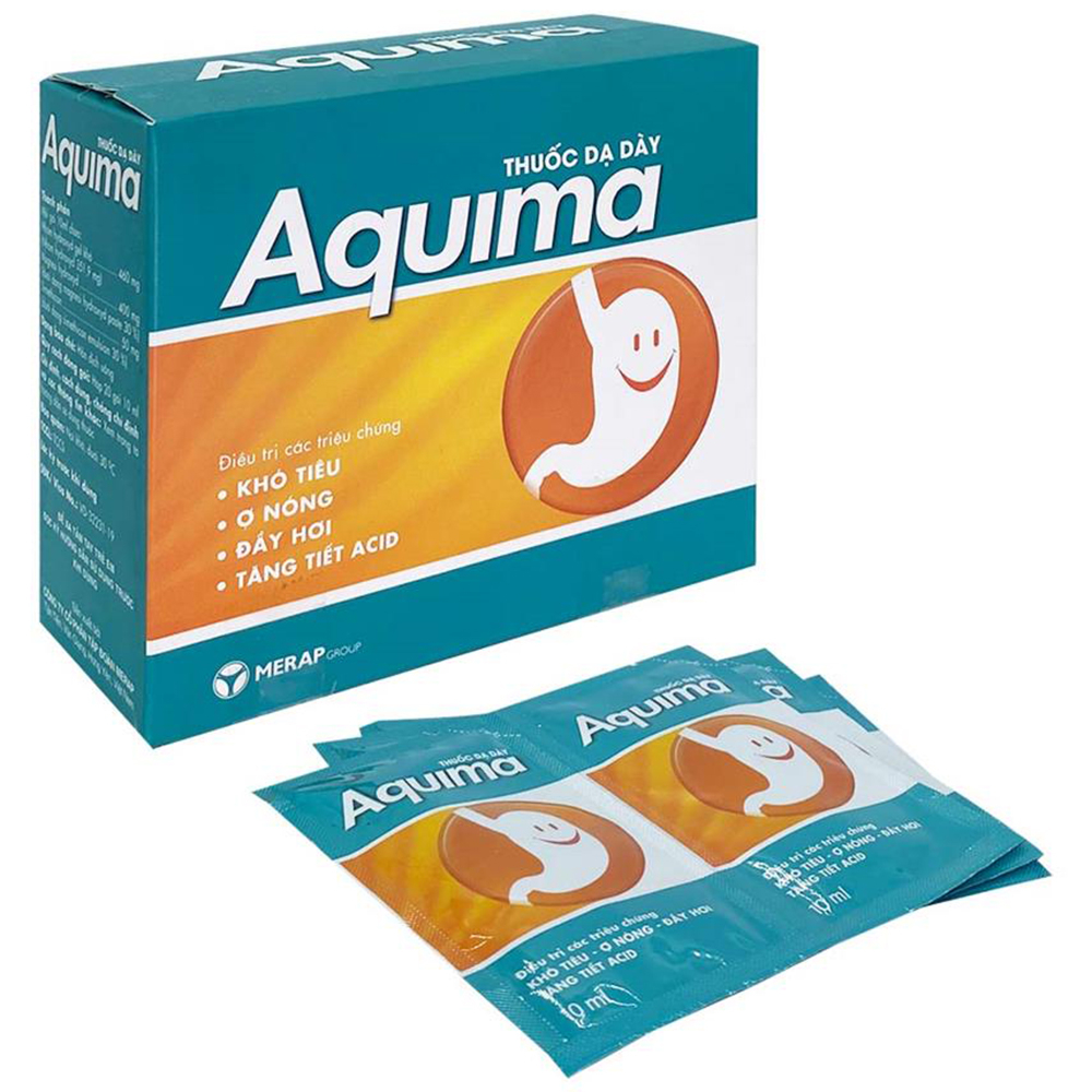 Thuốc Aquima (hộp 20 gói) giảm đầy hơi, khó tiêu và tăng tiết acid