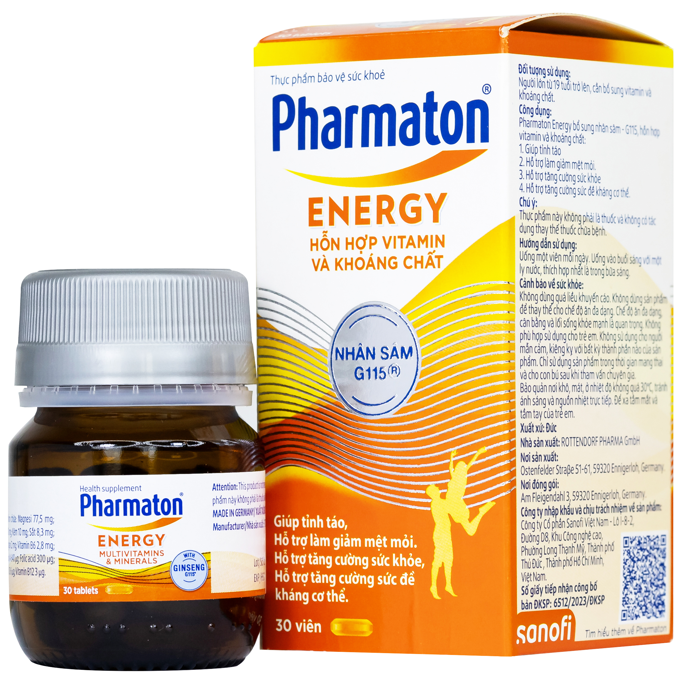 Viên uống Pharmaton Energy giúp bổ sung khoáng chất và vitamin (hộp 30 viên)