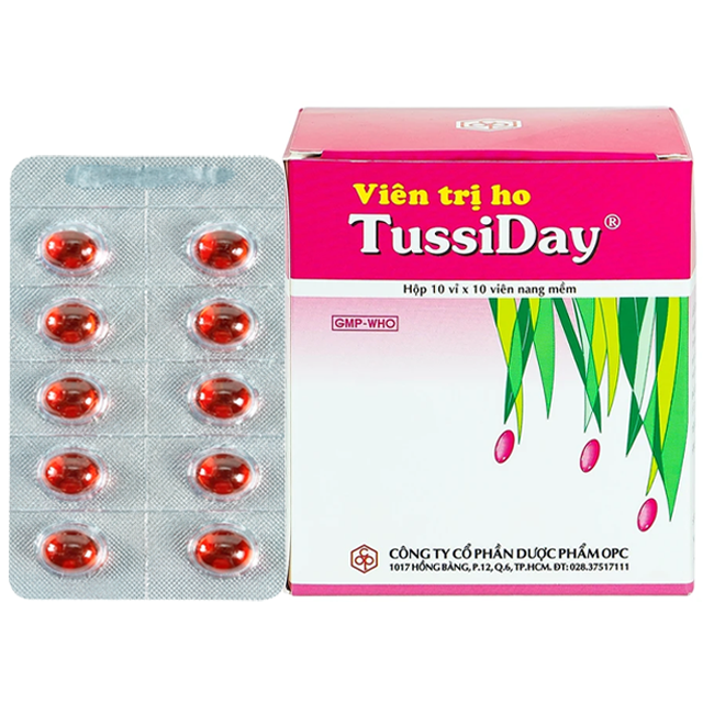 Viên trị ho Tussiday OPC điều trị các chứng ho, đau họng, sổ mũi