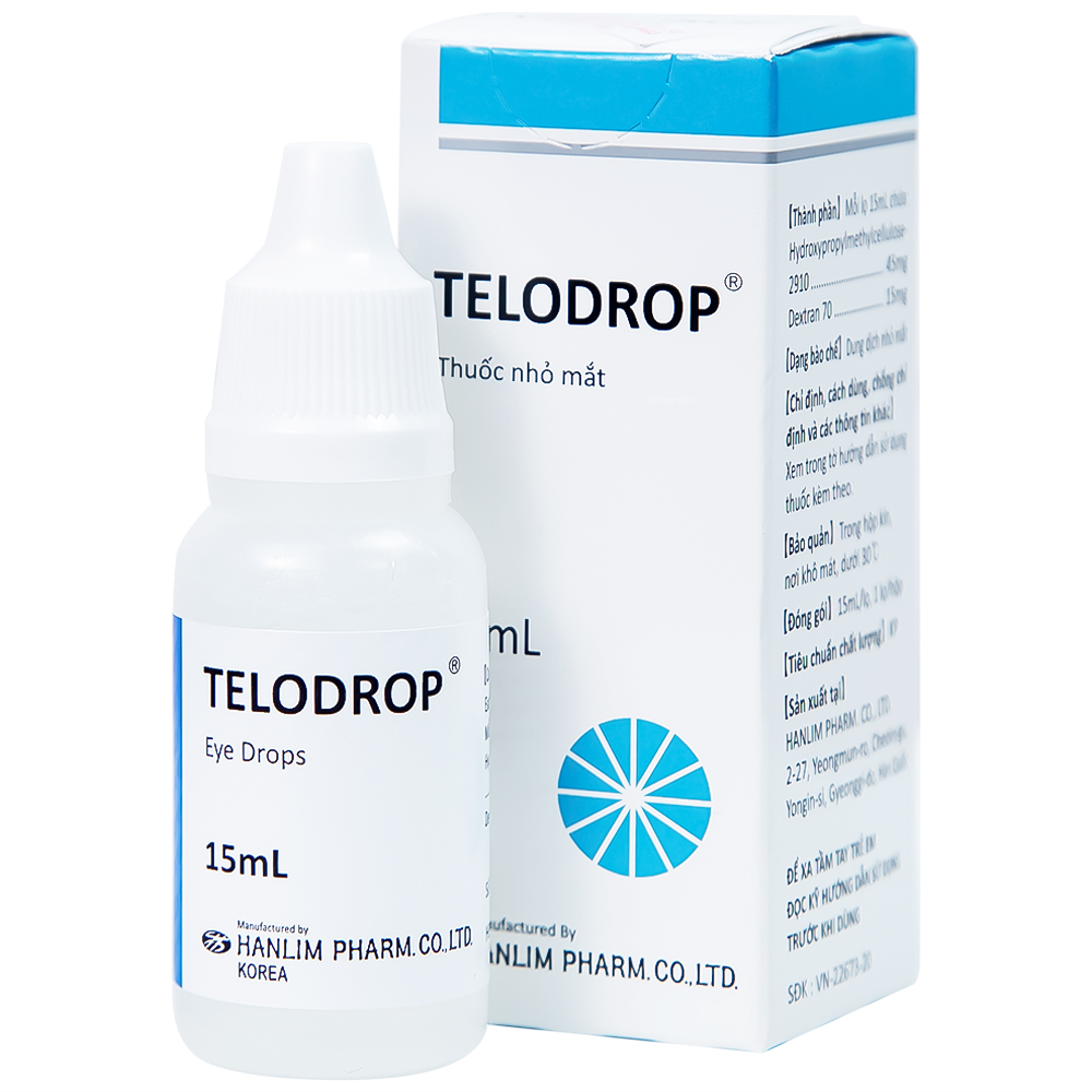 Thuốc nhỏ mắt Telodrop điều trị khô mắt do thiếu mucin hoặc thiếu nước mắt (chai 15ml)