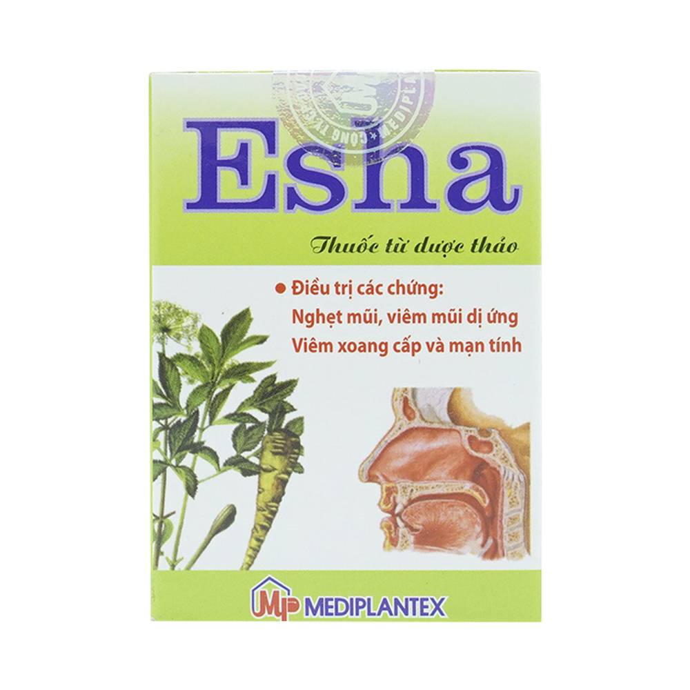 Thuốc Esha Mediplantex điều trị nghẹt mũi, viêm mũi dị ứng, viêm xoang (3 vỉ x 10 viên)