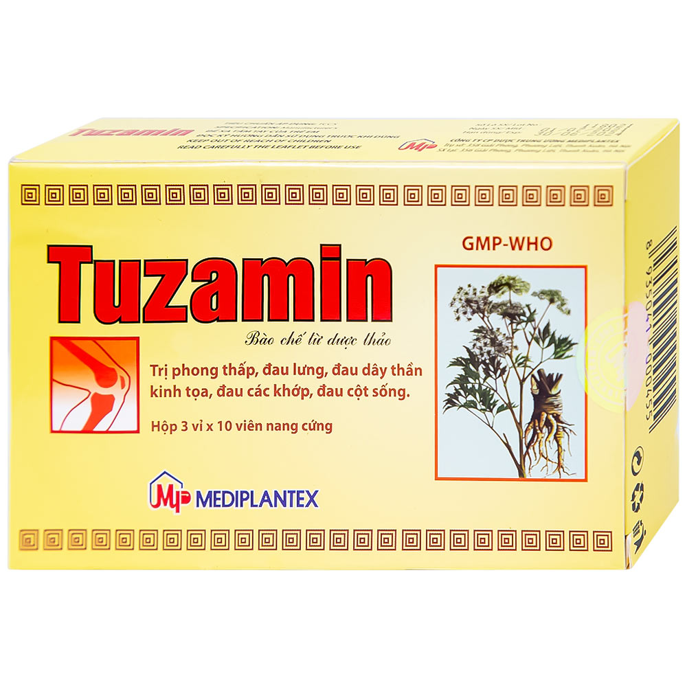 Thuốc Tuzamin hỗ trợ điều trị phong thấp, đau lưng (3 vỉ x 10 viên)