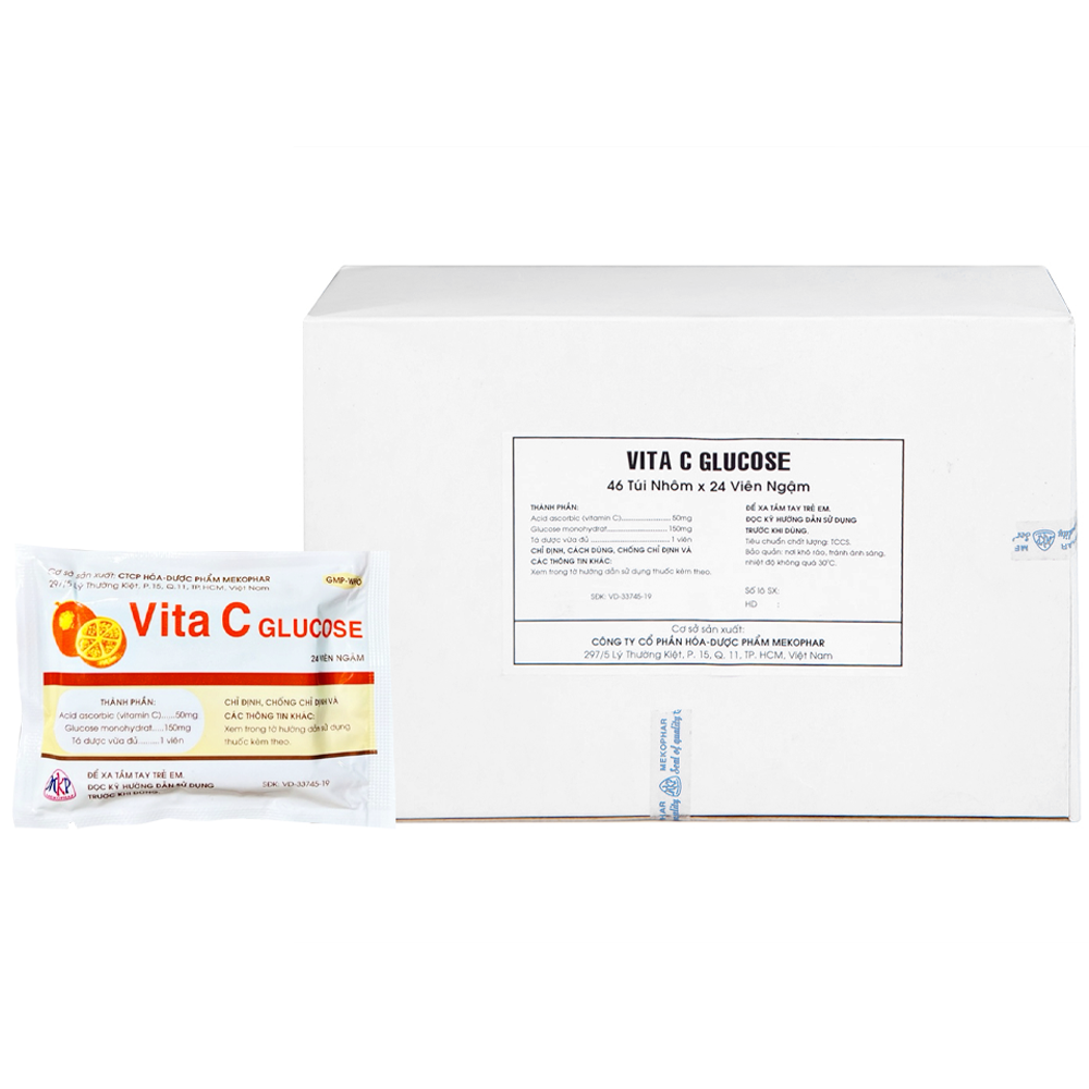 Viên ngậm Vita C bổ sung Vitamin C tăng đề kháng (46 túi x 24 viên)