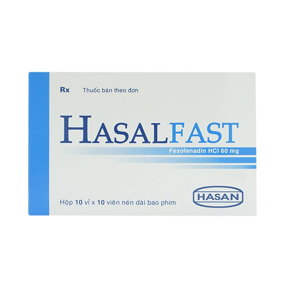 Thuốc Hasalfast Hasan điều trị viêm mũi dị ứng theo mùa (10 vỉ x 10 viên)