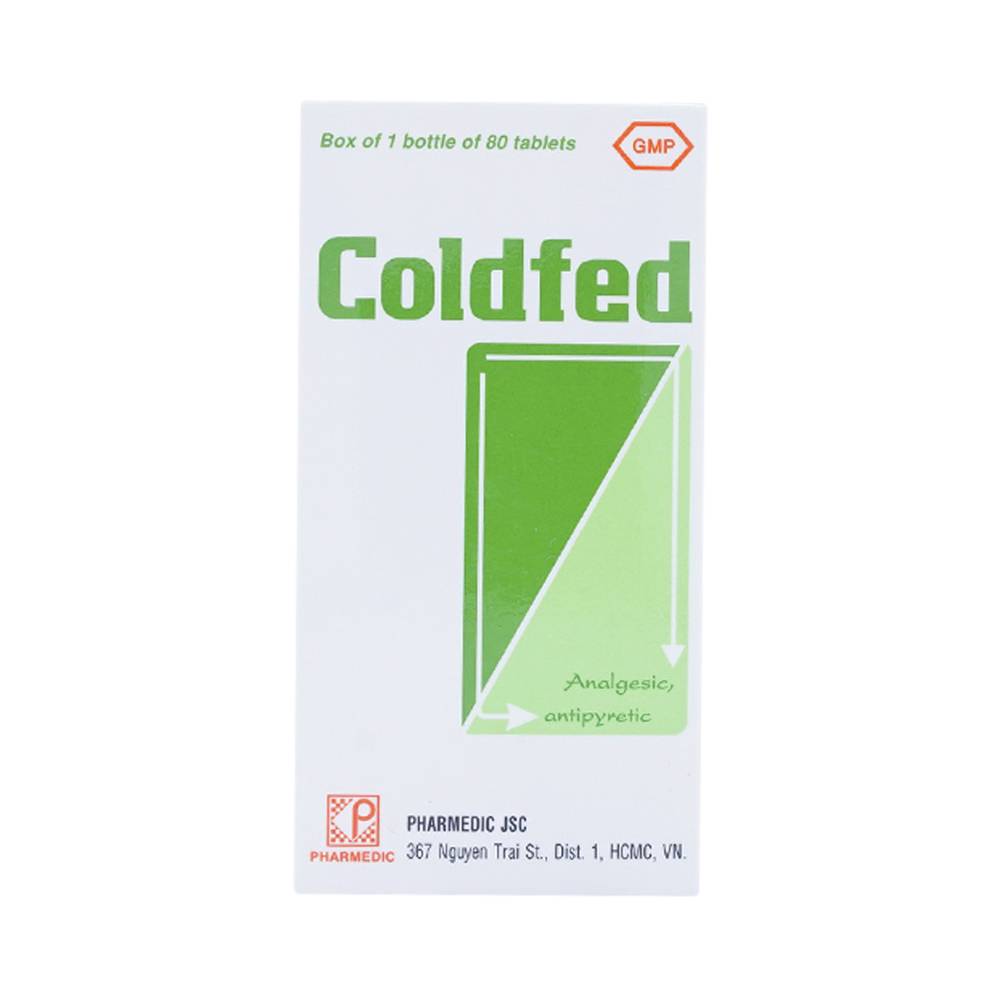 Thuốc Coldfed điều trị các triệu chứng cảm cúm (chai 80 viên)